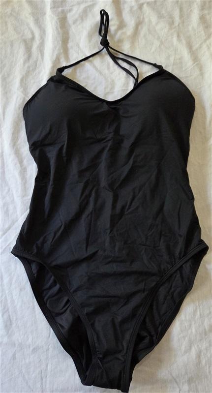 NWT La Blanca 12 Underwire Scoop Front Lingerie 1PC Black 129414