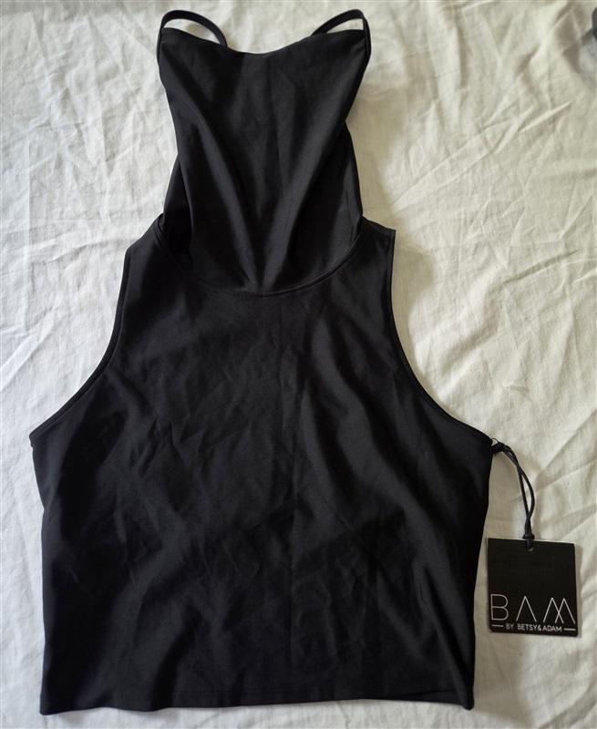 NWT BAM BY BETSY & ADAM Sleeveless Open Back Crew Neck Tank Top 129428