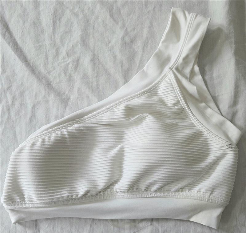 NWOT Ralph Lauren 6 One Shoulder Ribbed Sample Bikini Top 129440