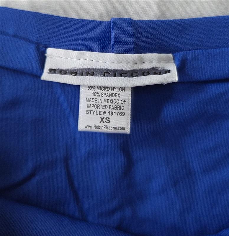 NWOT Robin Piccone Ava XS high waist Full Bikini Swim Bottom Cobalt Blue 129500