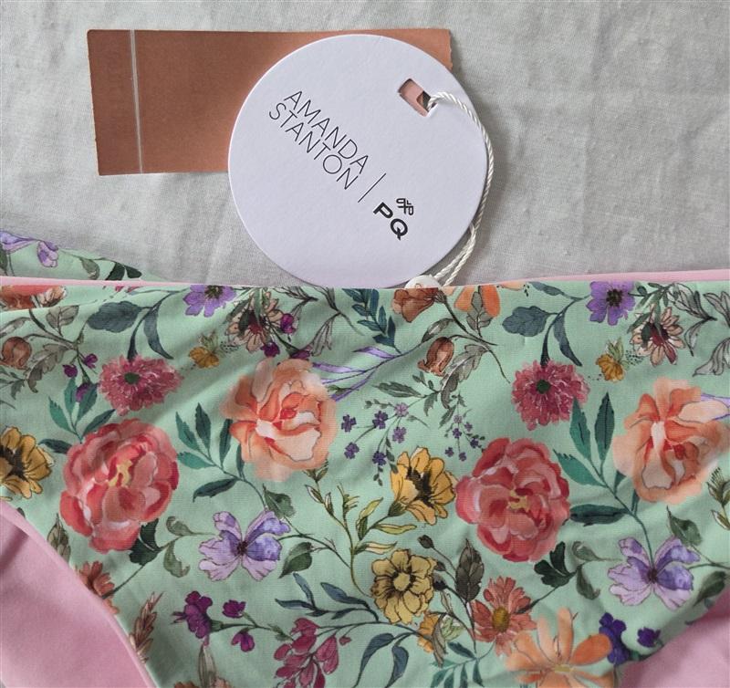 NWT Pilyq L SPO Floral Reversible Basic Teeny Bikini Swim Bottom 129510