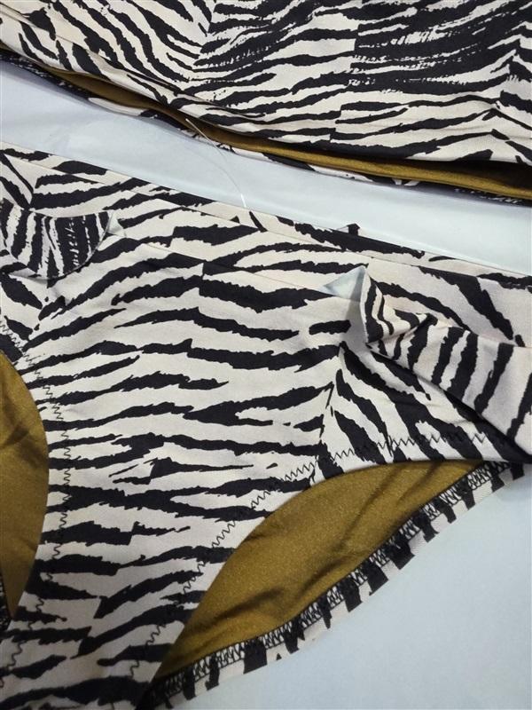 NWT Wet LA Minny Child 8Y Swim Set Bikini Ruffle Zebra 129526