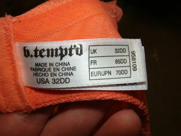 NWT b.tempt'd 32DD Double Drama Push Up Bra 958109 Orange 129551