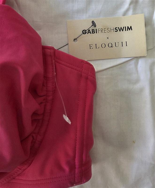 NWT Gabi Fresh 24 Plus Size Swim Underwire Bikini Top Pink 129697
