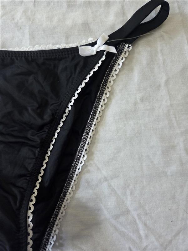 NWOT Anthropologie Dippin' Daisy's L Black White Bows Bikini Bottom 129833