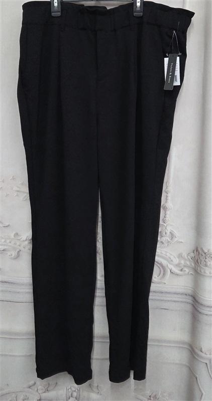 NWT Violets & Roses 18W Hailey Trouser Pockets Pants Black 130242