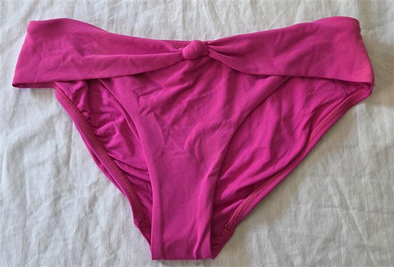 NWOT Robin Piccone M Hot Pink Knot Front Bikini Swim Bottoms 130633