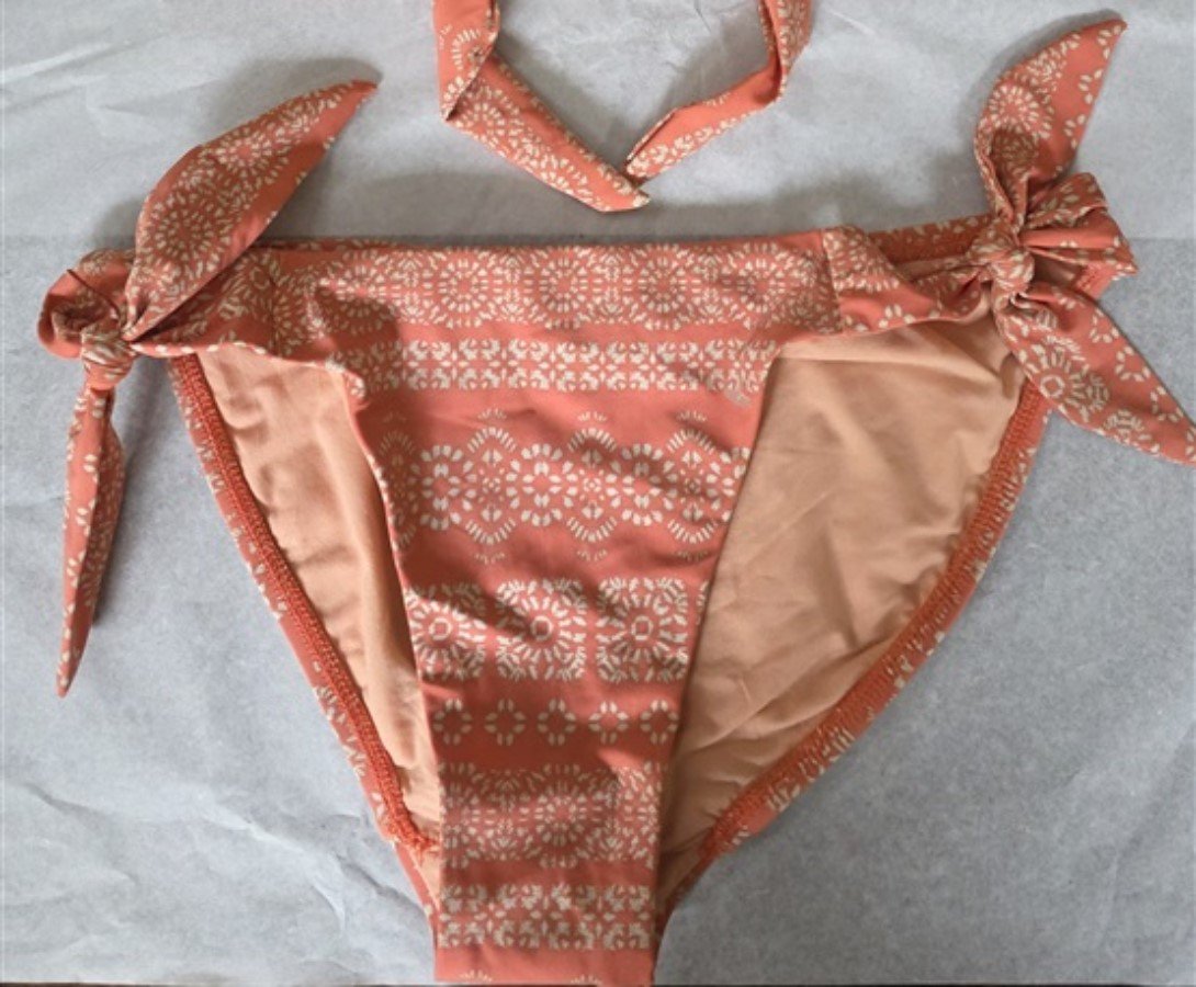 NWT Robin Piccone L Isla Underwire Bikini Swim Tie Side Bottom Orange 130652