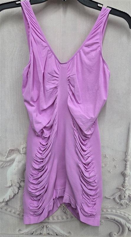 NWOT Last Tango M/L Ruched Seamless Purple Lilac 1435 Sleeveless Top 130745