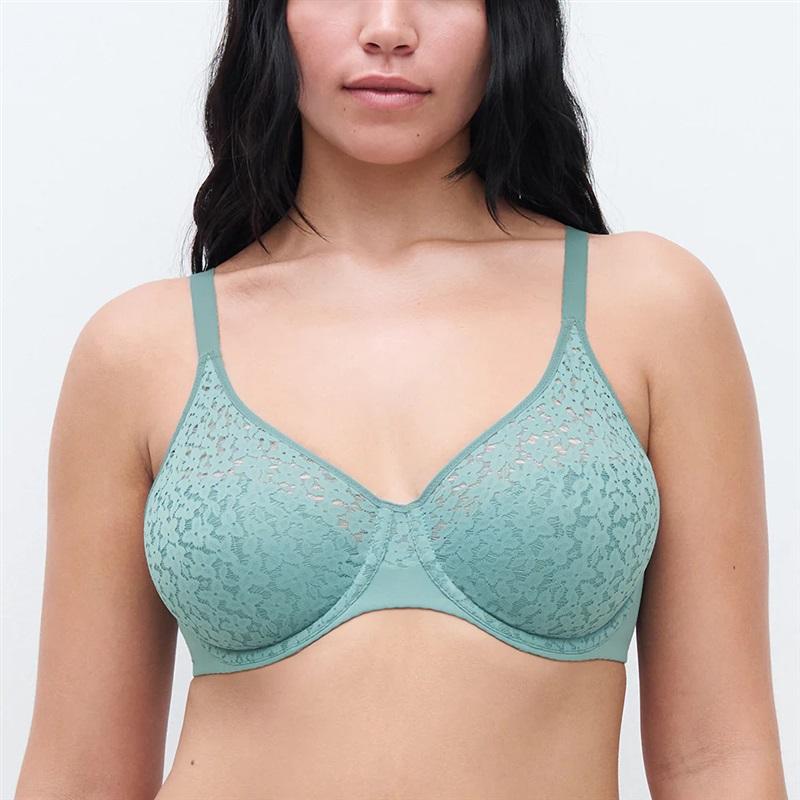 NWT Chantelle NORAH 36DD SEAMLESS COMFORT BRA Black 13F1 Teal 131048