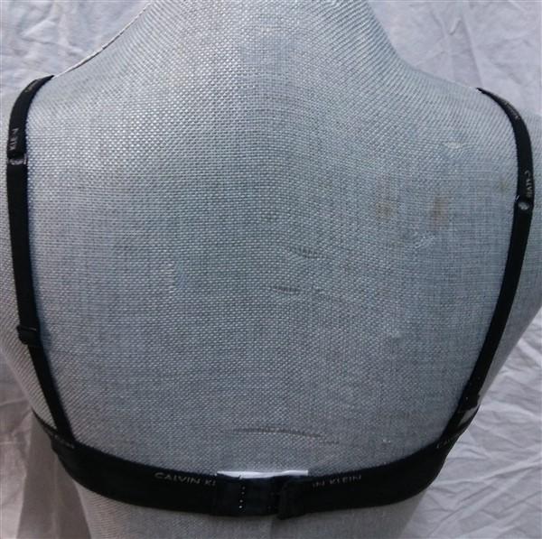 NWT Calvin Klein 34B Sheer Marquisette Unlined Demi Bra QF1680 Black 131385