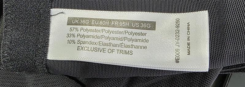 NWOTD Glamorise 36G Elegance Front Close Underwire Bra 1245 Black 131540