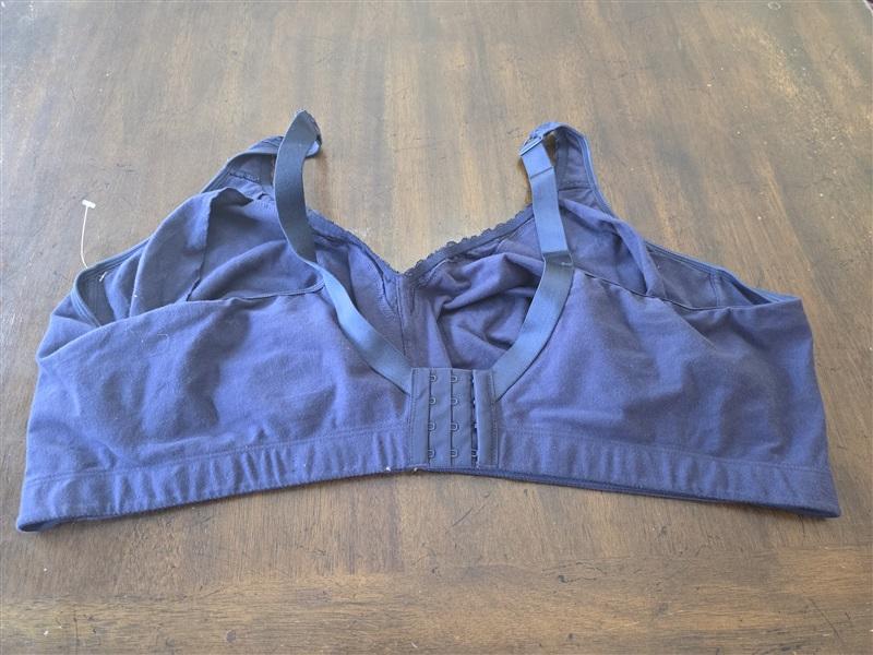 NWOT Catherine's 54DD Wirefree Cotton Back Hook Leisure Blue Bra 131587