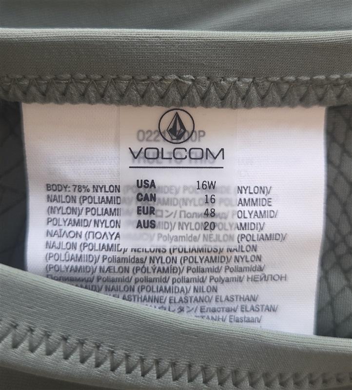 NWOT Volcom 16w Strappy Knot Side Green Bikini Swim Bottom 132063