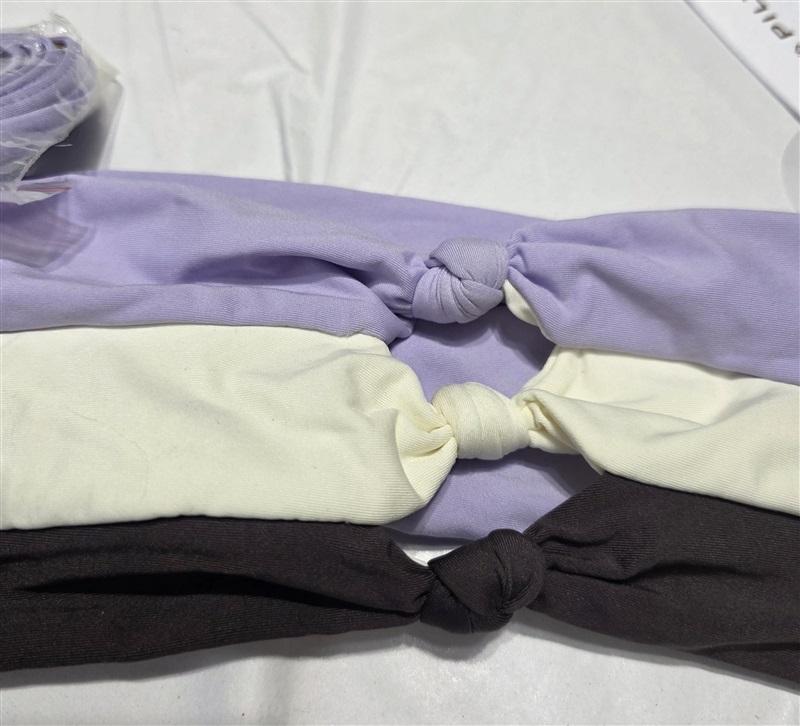 NWT Pilyq Lavender S Knot Colorblock Bandeau Bikini Swim Top 132605