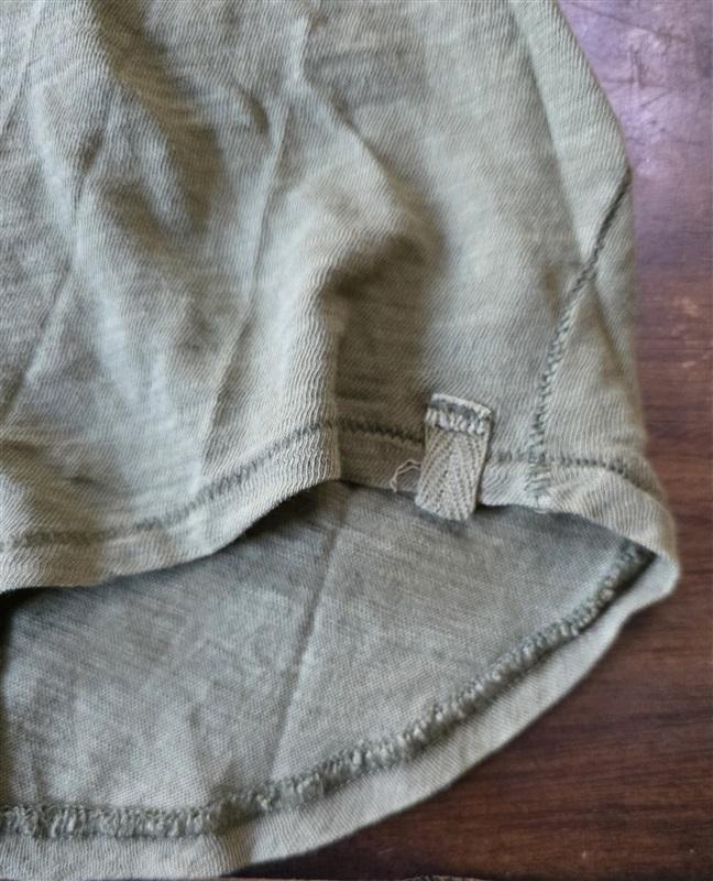 NWOT We the Free People M Semi Sheer Deep V Olive Green T Shirt 132612