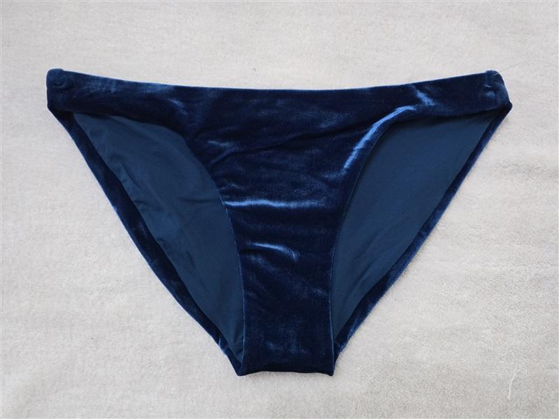 NWOT Robin Piccone S Roxy Velvet Bikini Swim Bottoms Blue 132971