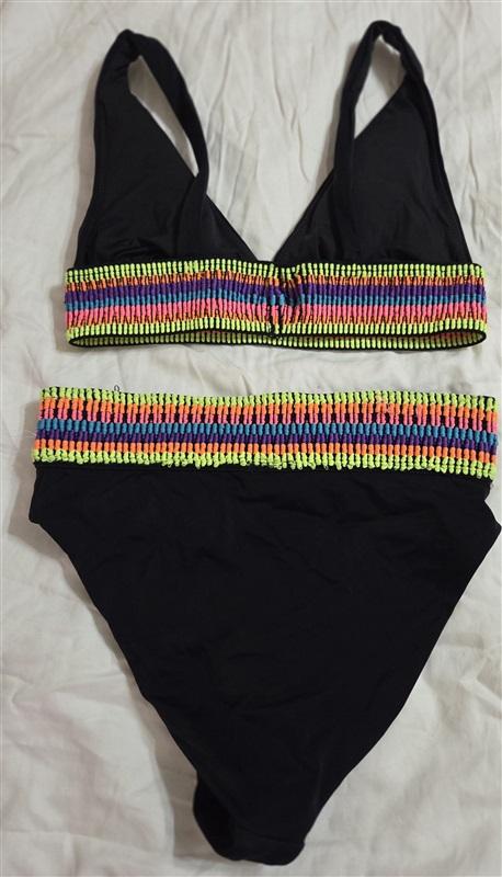 NWT Peixoto S Charlie Rainbow V-Neck Triangle Bikini Swim Top & Bottom 133028