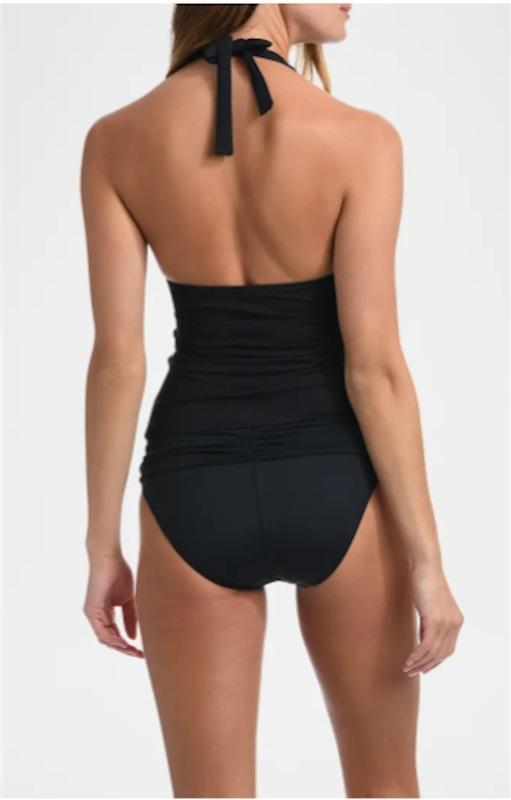 NWT La Blanca 6 Island Goddess Halter Tankini Top Swimsuit Top Red FLA 133048