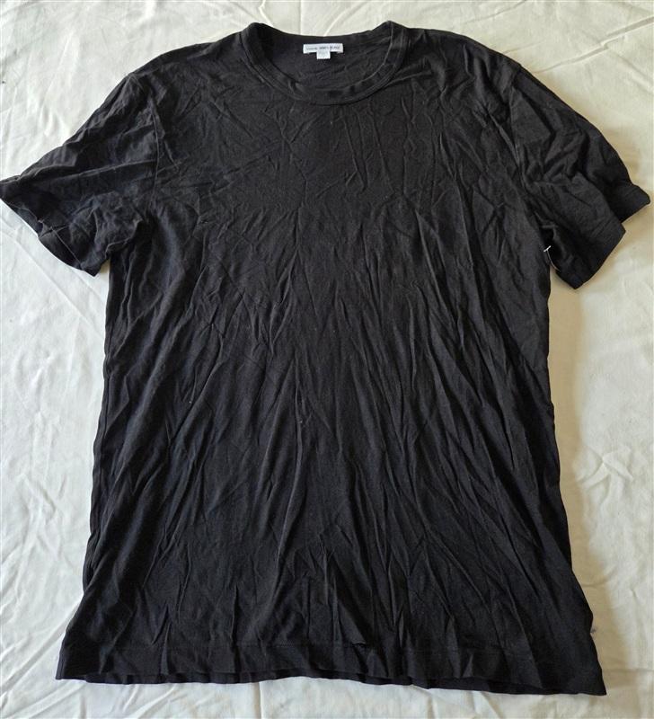 NWOT Standard James Perse 2 Short Sleeve Crew Neck T Shirt Black 133244