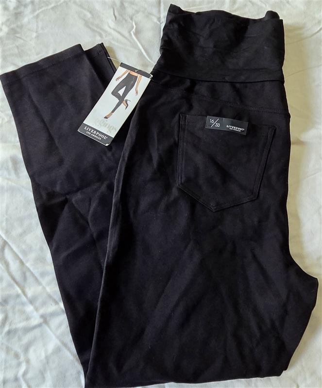 NWT Liverpool 16 33 Maternity Straight Jeans Black 133273