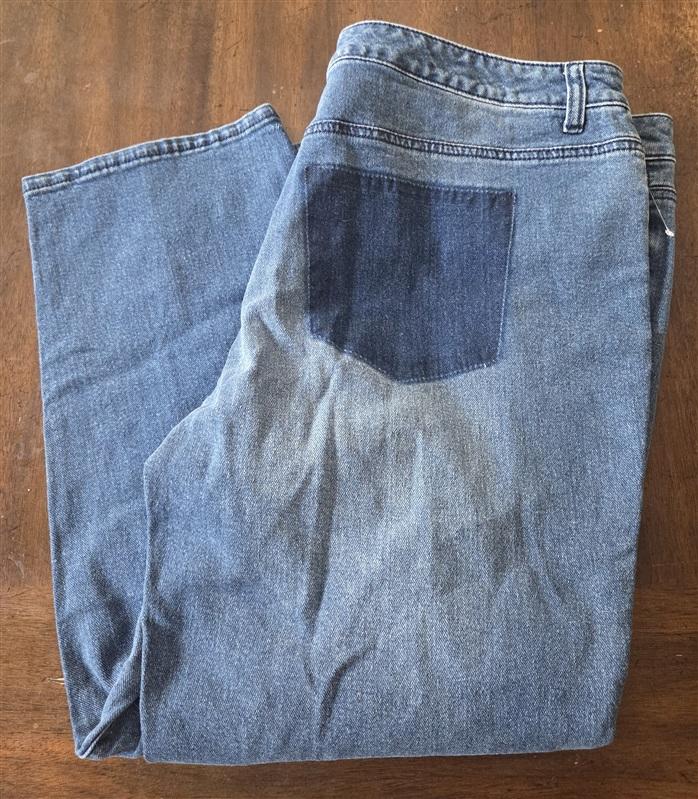 NWOTD Style & Co 16W Vintage Classic Blue Stone Wash CapiJeans 133300