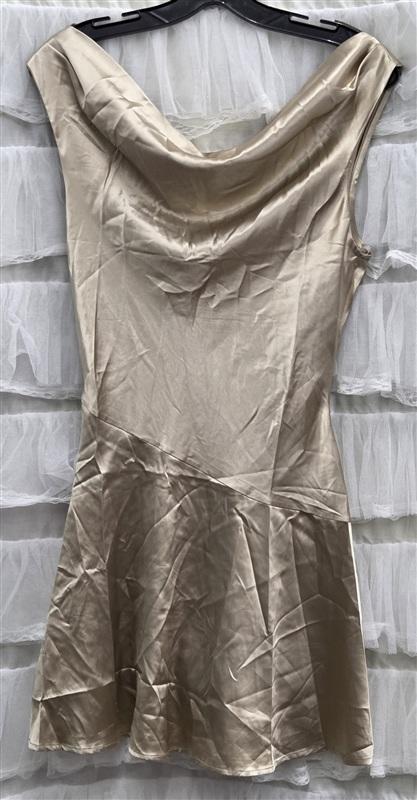 NWOT Blue Blush S Eugene Bodycon Mini Dress Gold 134333