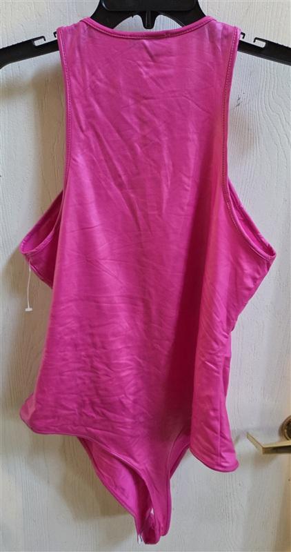 NWOT Fashion Nova Hot Pink Thong Stretch Bodysuit 136467