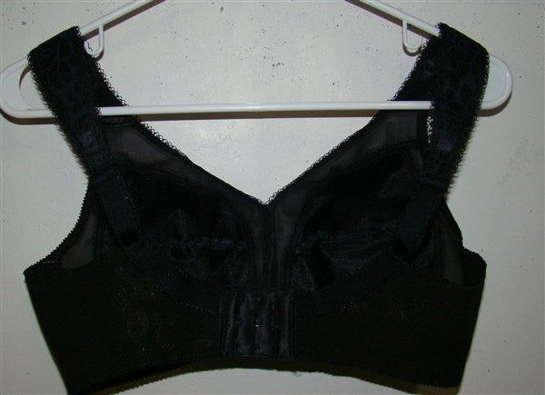 NWOT Playtex 18 Hour 38DD Original Comfort Strap Wirefree Bra 4693 Black 136563