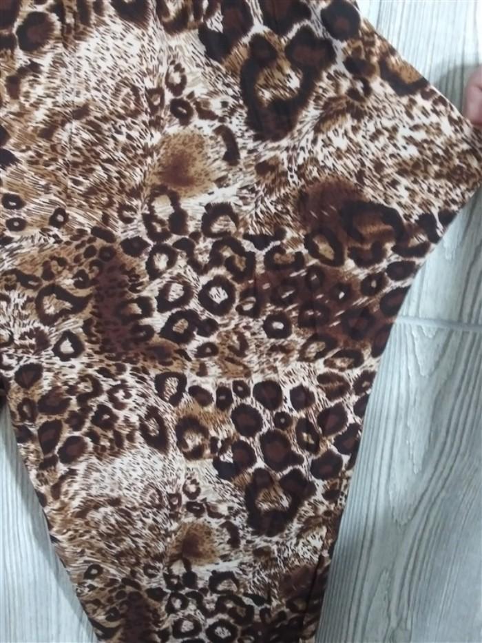 NWT V-Neck Pretty Kitty Brown Leopard Print Stretch Pant Jumpsuit XXL #12