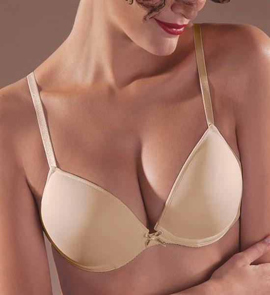 NEW Chantelle 38D Basic Invisibles T-Shirt Plunge Bra 3295 Beige #42247