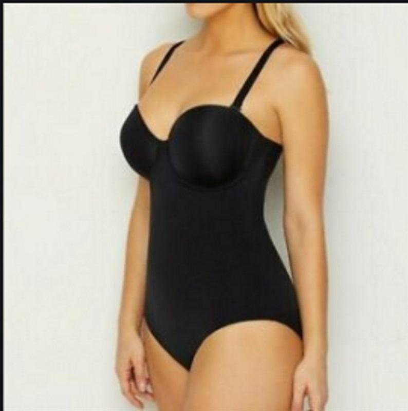NWT Wacoal 34DD Red Carpet Strapless Shaper Bodybriefer 801219 Black 76586
