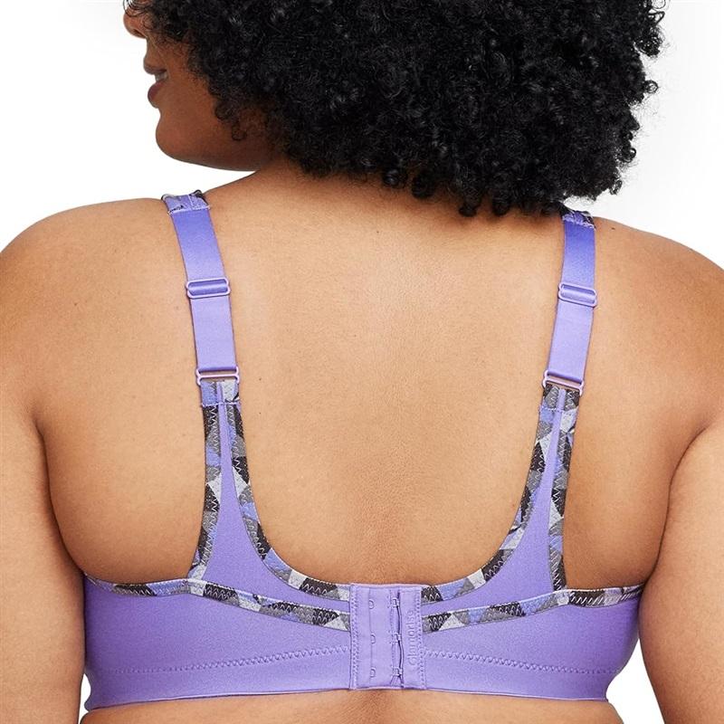 NWOT Glamorise 34DD No Bounce Cami Sports Bra 1066 Purple 83060