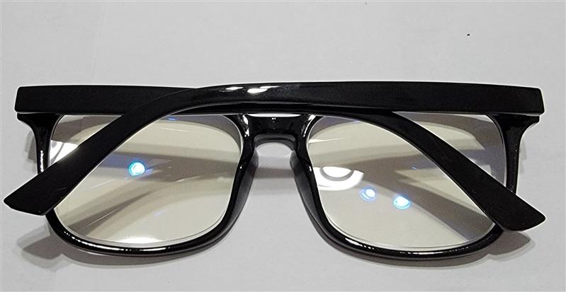 NWt Lg Black Rectangle Frame Blue Light 3.0 Reading Nerd Glasses Readers 84221