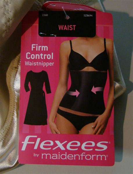 NEW S Flexees Waist Nipper Shaper Easy Up Pull On Beige 2368 #85883