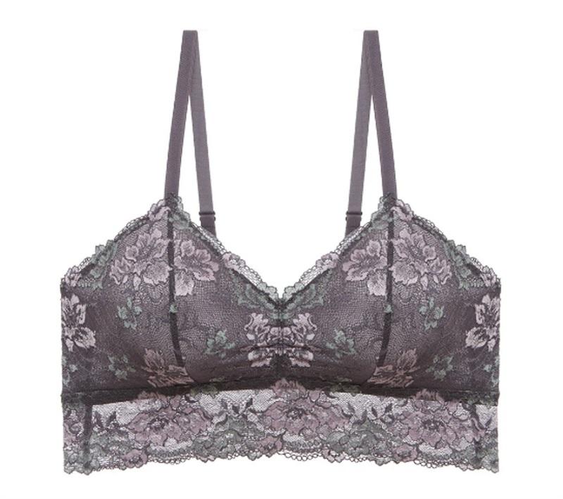 NEW Cosabella Savona 1381 Longline Bralette Black Peony 86348