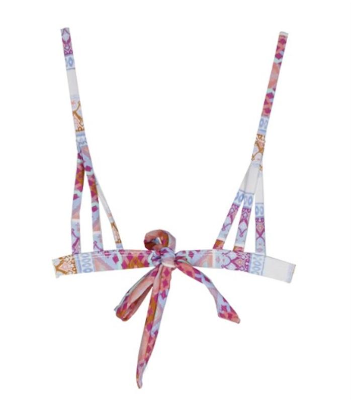 NWT Raisins M Seashell Pastel Tribal Bikini Top Swimsuit #86735