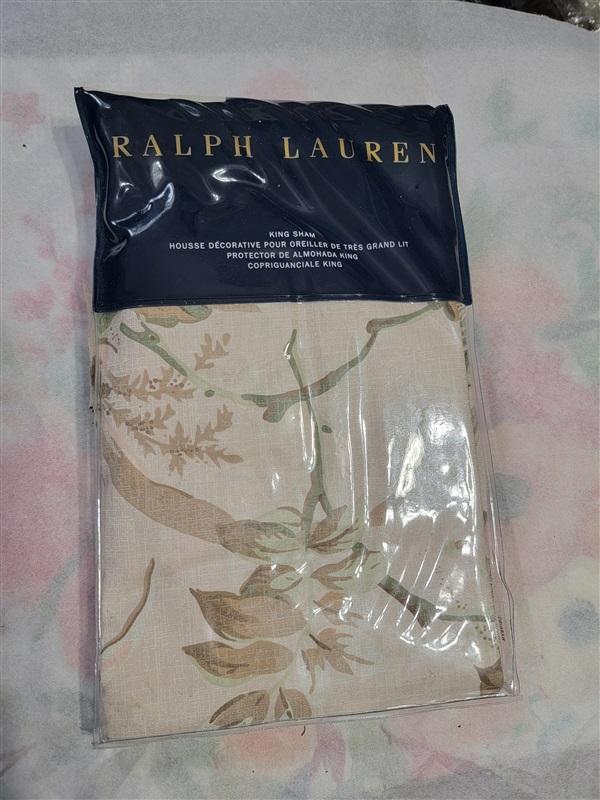 NWT Ralph Lauren Annandale Lindsley Blush King Floral Printed Std Sham 87540