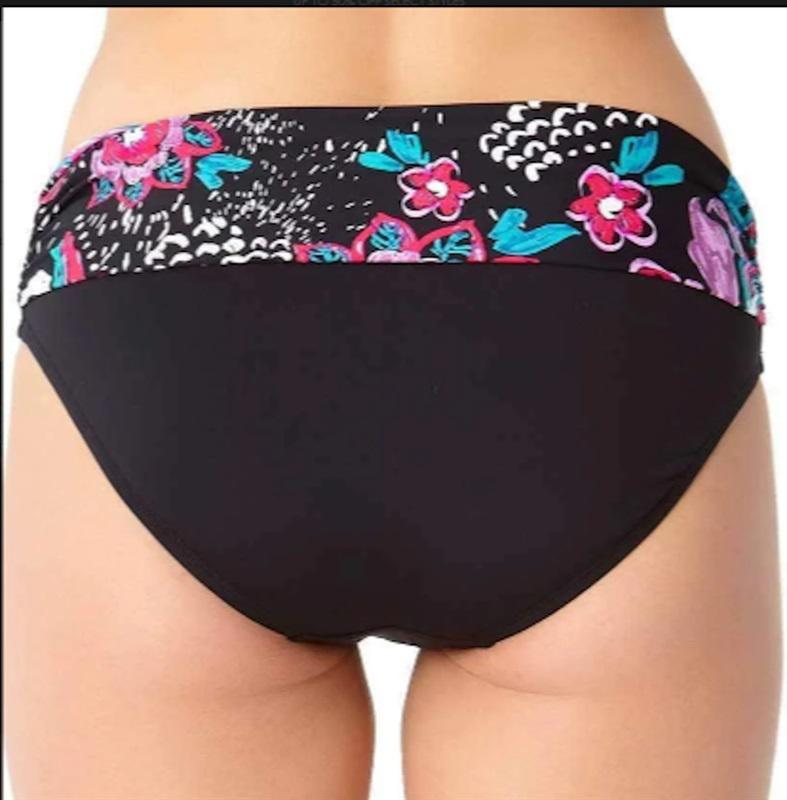NWT Anne Cole XS That's a Wrap Wild Flower Fold Over Bikini Bottom 87565