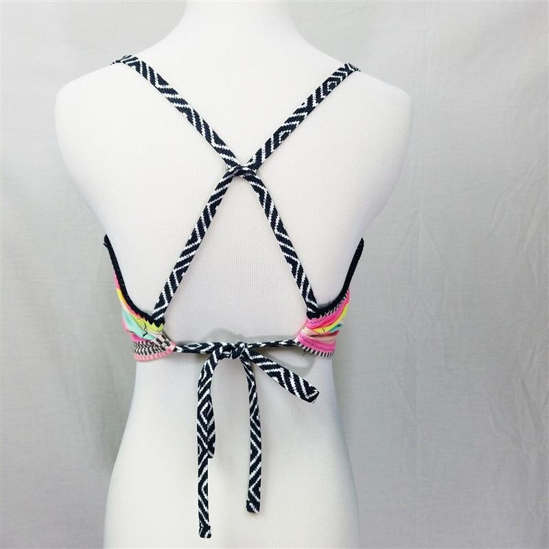 NWOT Shade & Shore 34c Vacay Bandeau Multicolor Tribal Print Swim Top 87892