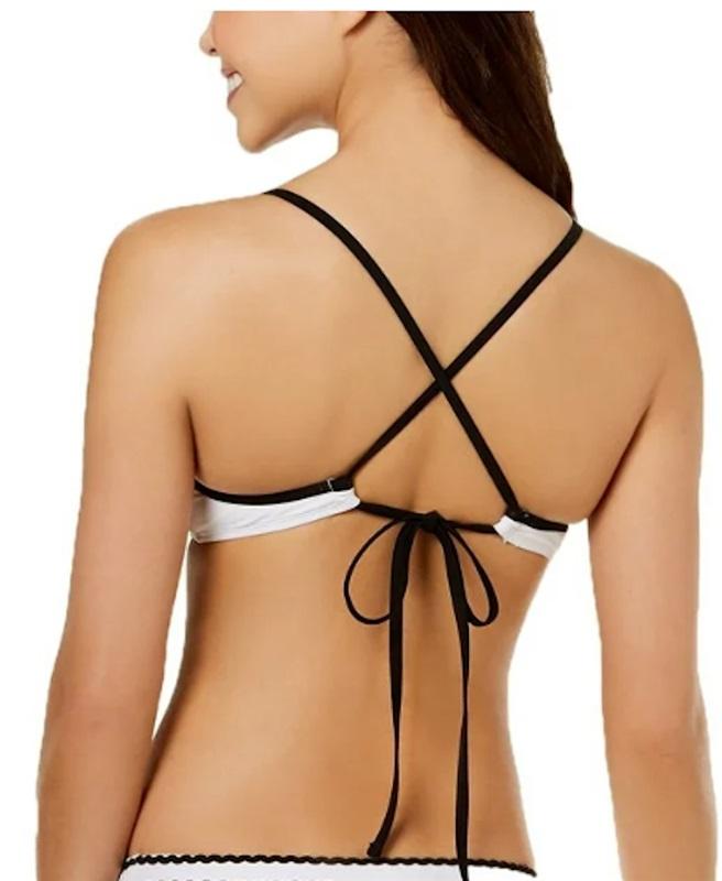 NWT Hula Honey S Rick Rack Roll Push-Up S Black & White Swim Top #87934
