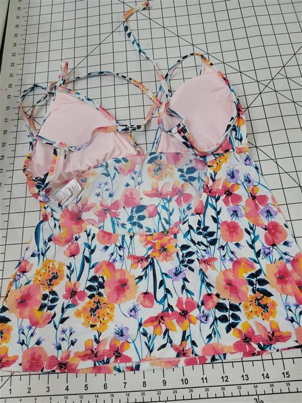 NWT Hula Honey M Such a Fleury PoppyTankini Swim Top 88118