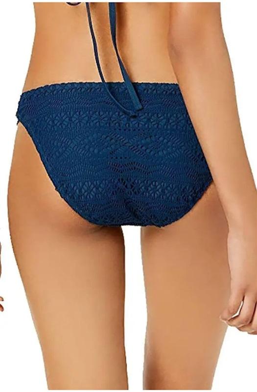 NWT Hula Honey M Blue Little Wild One Crochet Lace Cheeky Swim Bottoms 88307