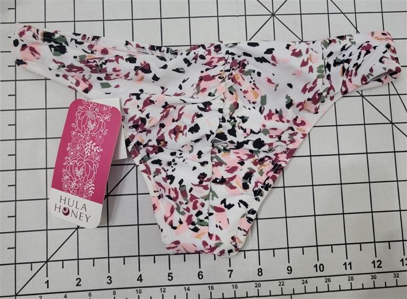NWT Hula Honey XS Cheetah Swirl Strappy Cheeky Swim Bikini Bottoms #89378