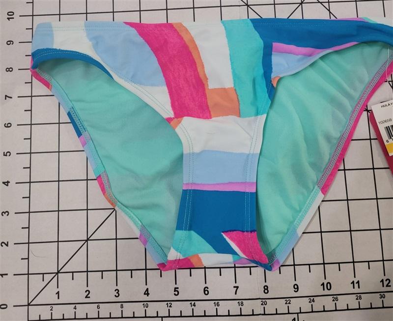 NWT Hula Honey Flying Colors 102658 M Multi Strappy Cheeky Swim Bottoms #89501