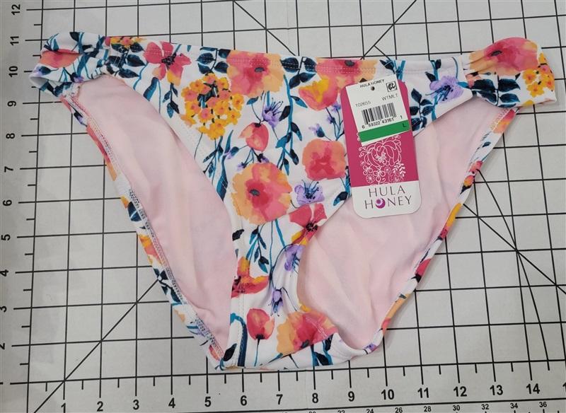 NWT Hula Honey Such a Fleury 102655 M Strappy Cheeky Swim Bottoms #89516