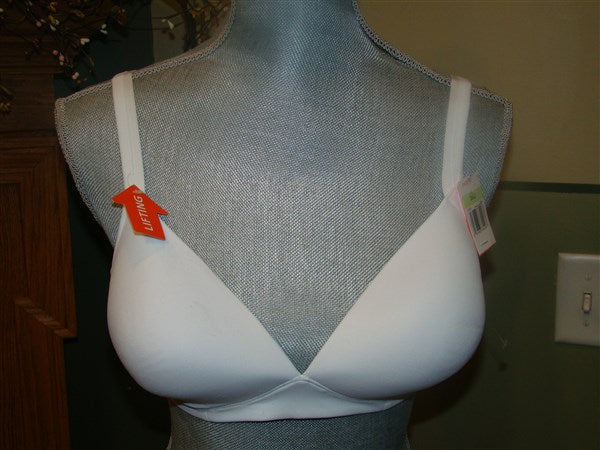 NWT Warner's 38B Elements Of Bliss Wire-Free Bra with Lift 1298 White #89905