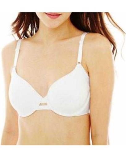 NWt Warners 36D No Side Effect Underarm Smooth Underwire Bra 1356 White 89913