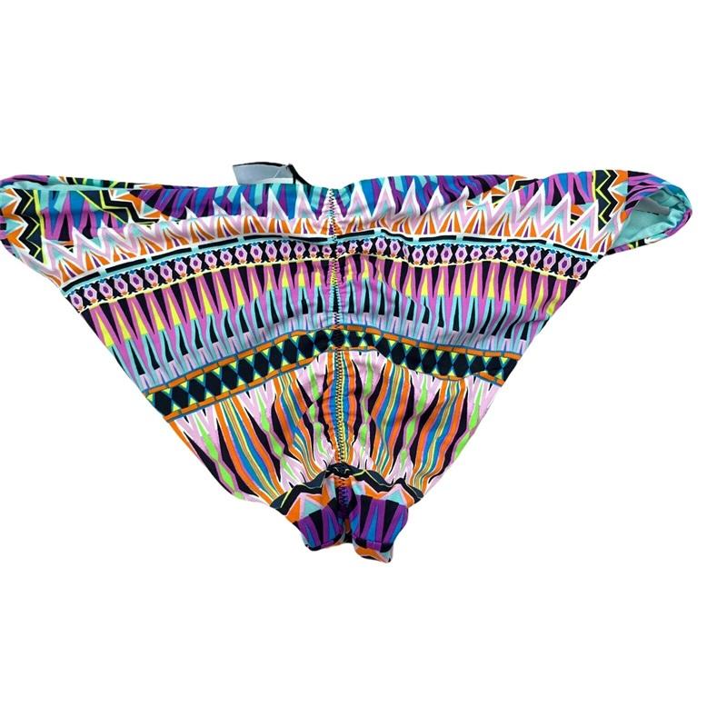 NWT Bar III Sunburst XL Multi Cheeky Hipster Bikini Swim Bottoms #89914