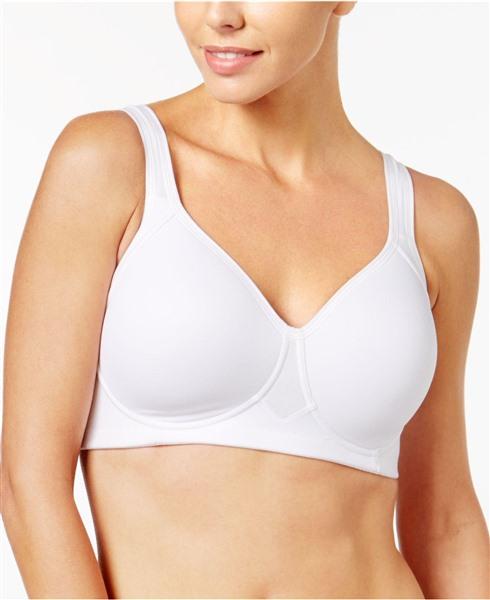 NWOT Vanity Fair 44B Full Figure Wirefree Sports Bra 71500 White #90114